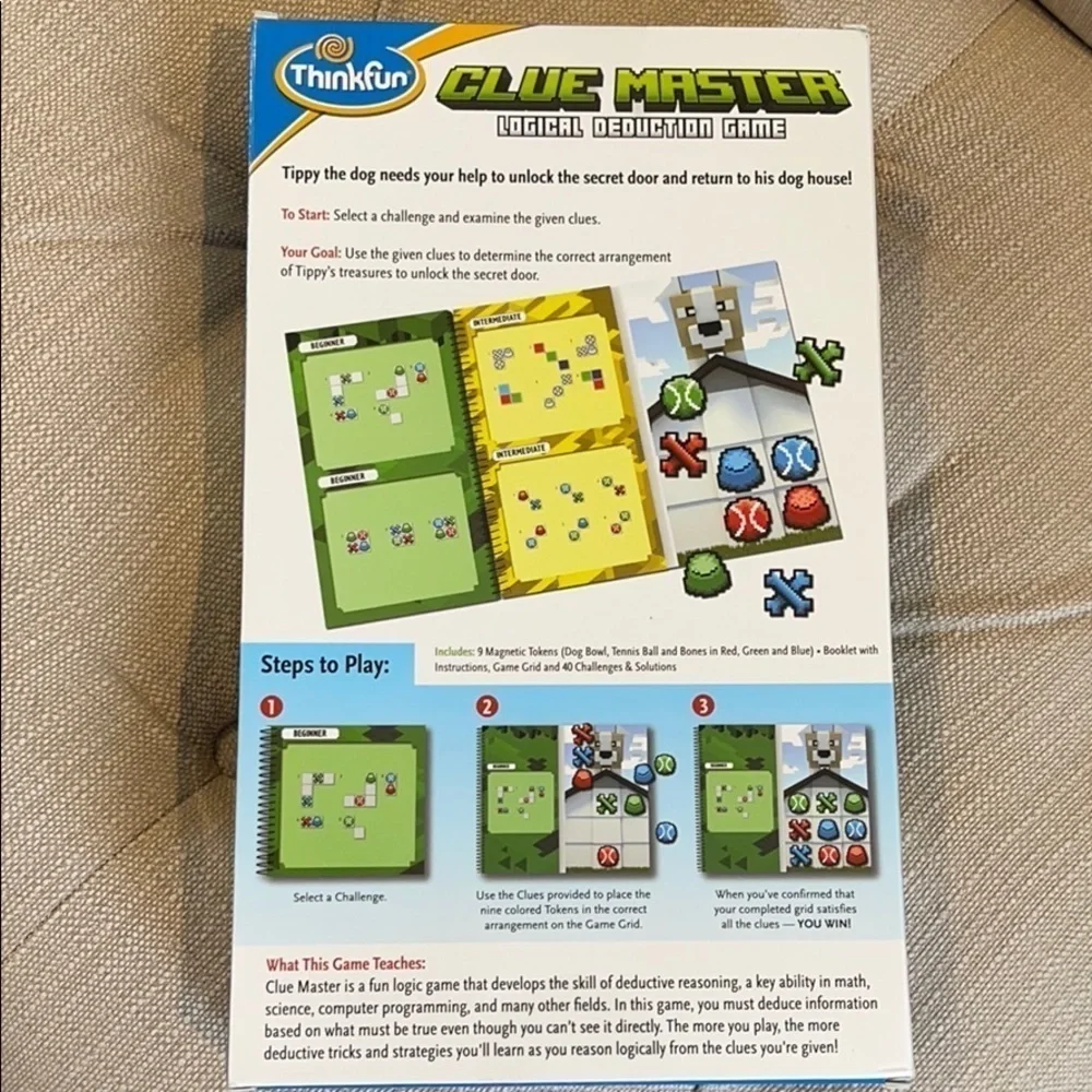 NWT Think Fun Clue Master Logical Deduction Game